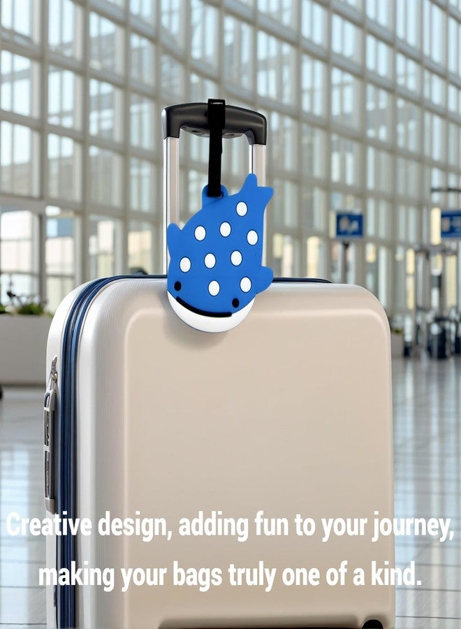 ANINIUCN Luggage Tag - Cute Silicone Animal ID Bag Tag for Suitcases, Backpacks, Travel Accessories - Cartoon Travel Tag for Airplane, Cruise, Vacation (Whale Shark) - Image 4